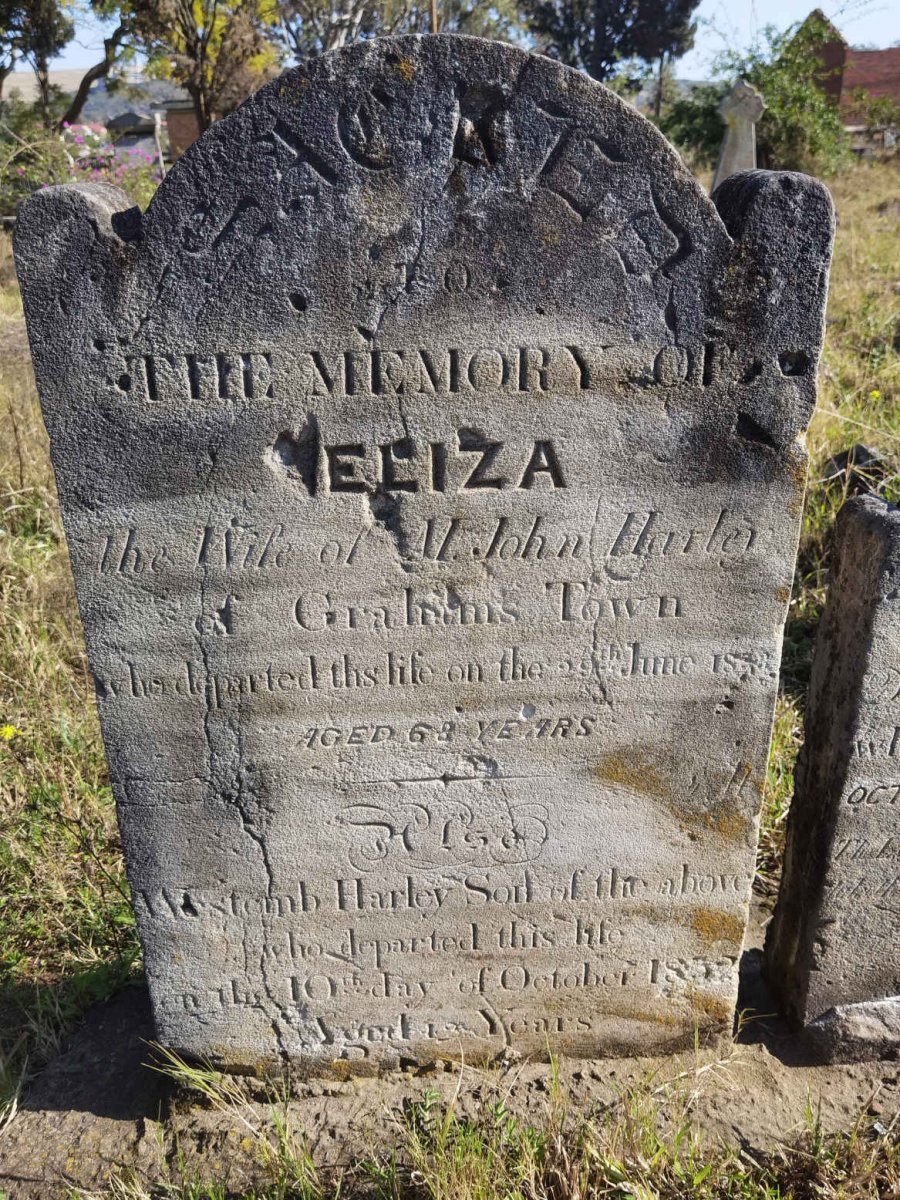 HARLEY Eliza -1853 :: HARLEY Westcomb -1832
