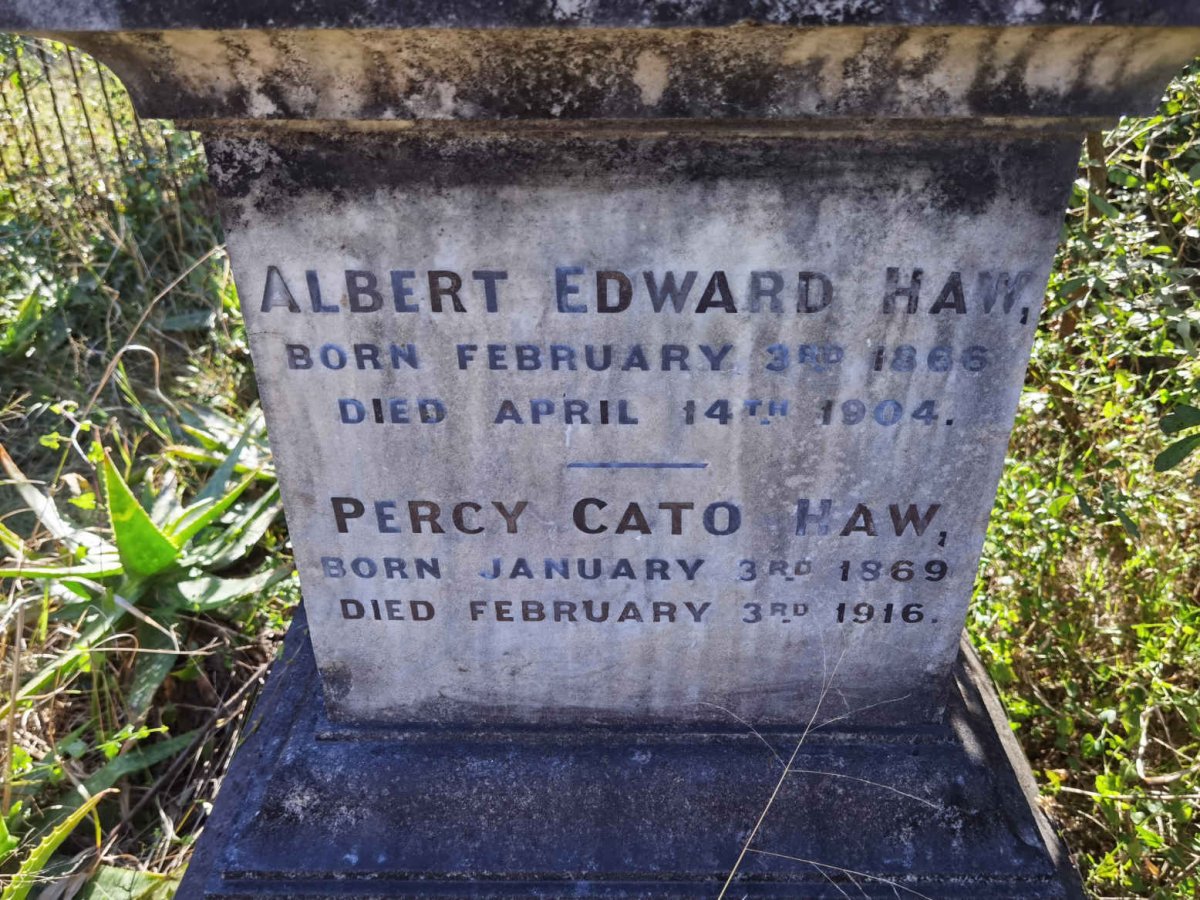 HAW Albert Edward 1866-1904 :: HAW Percy Cato 1869-1916