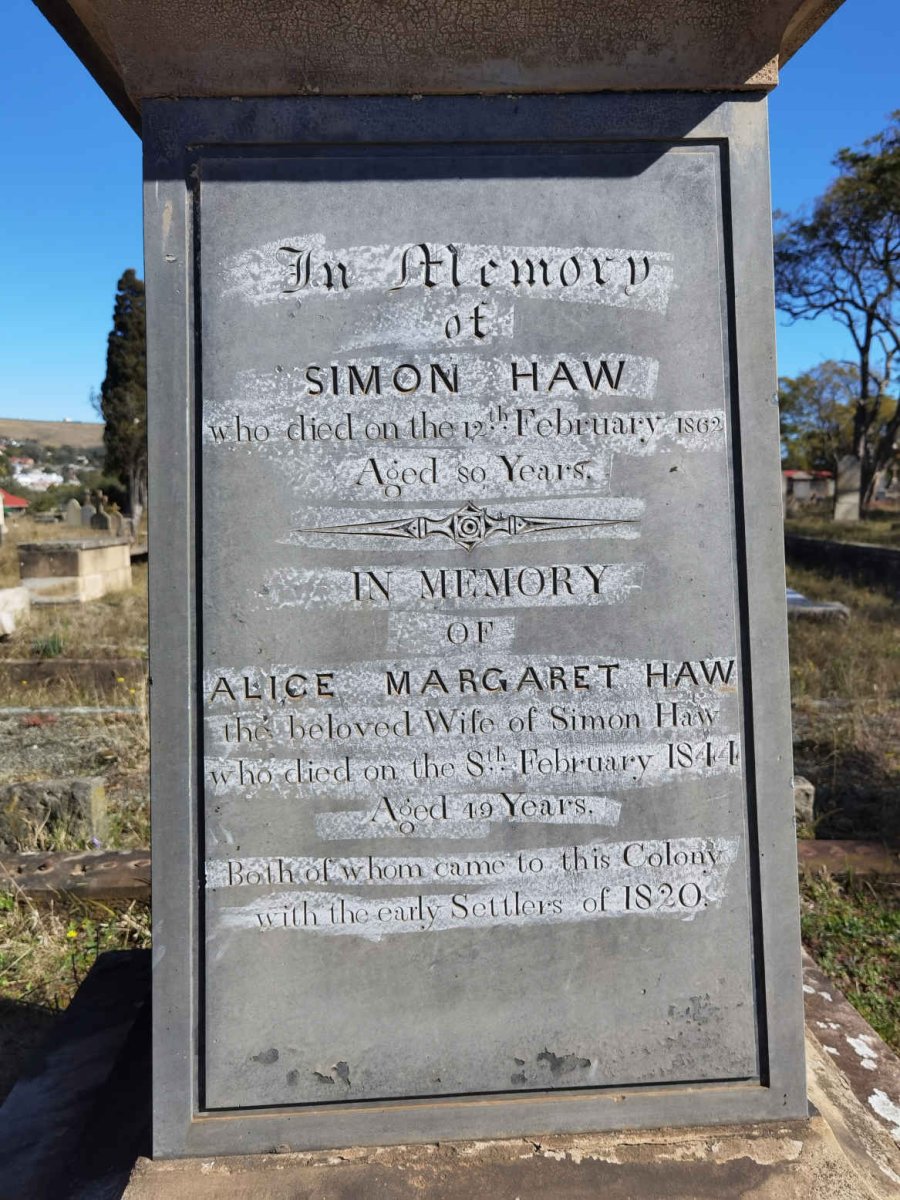 HAW Simon -1862 &amp; Alice Margaret -1844