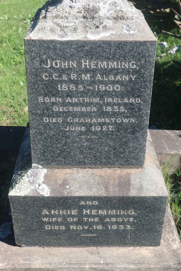 HEMMING John 1835-1927 &amp; Annie -1933