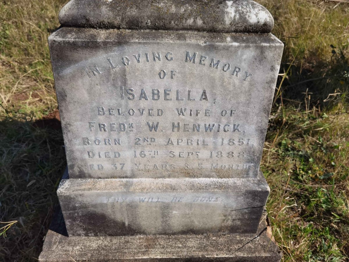 HENWICK Isabella 1851-1888