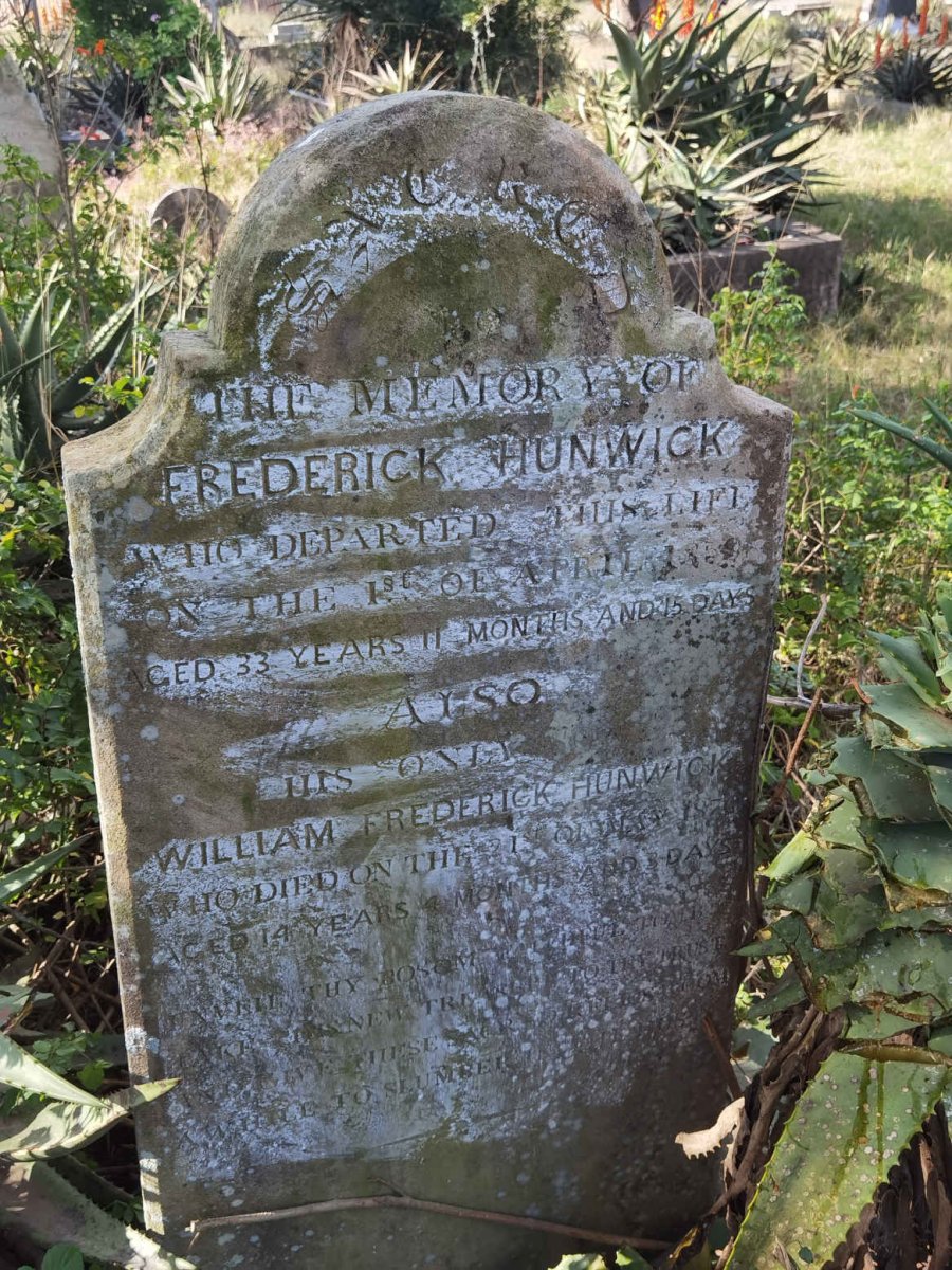HUNWICK Frederick -1859 :: HUNWICK William Frederick -1870