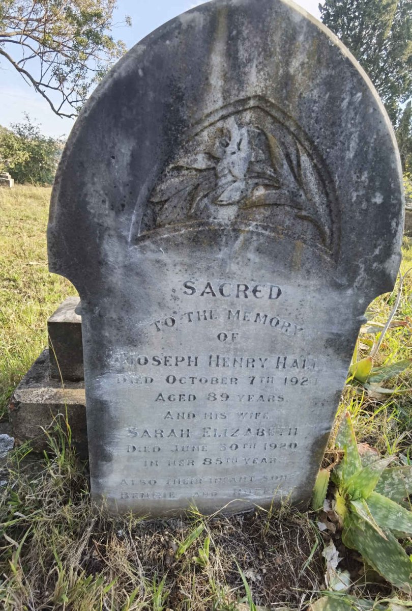 HALL Joseph Henry -1921 & Sarah Elizabeth -1920