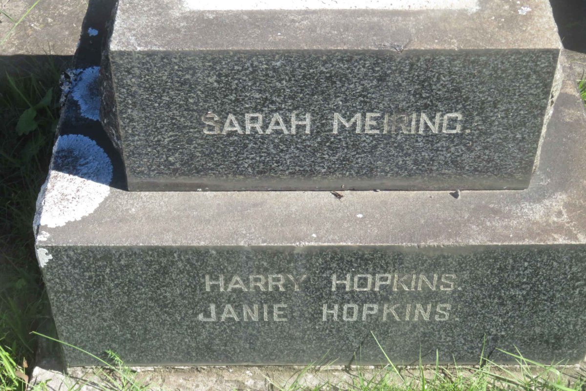 HOPKINS Harry :: HOPKINS Janie :: MEIRING Sarah