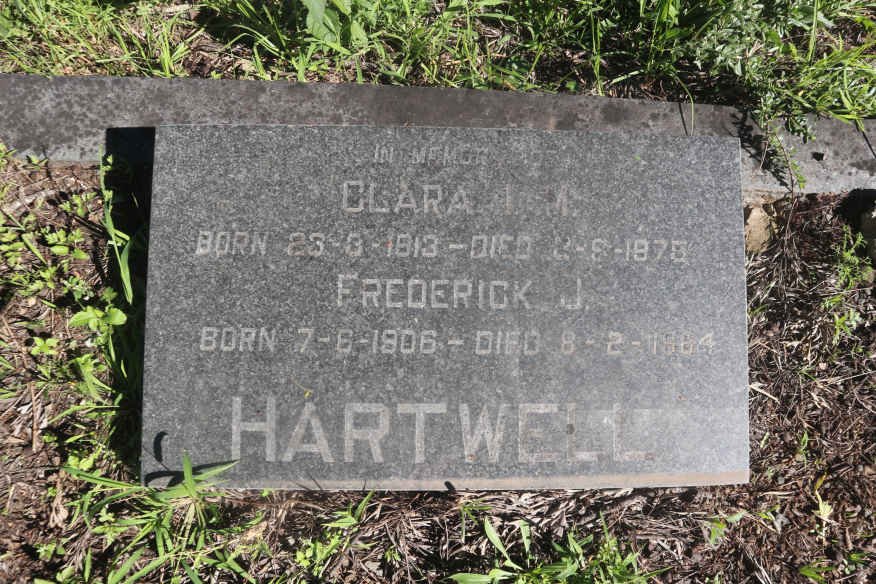 HARTWELL Frederick J. 1906-1984 &amp; Clara 1913-1975