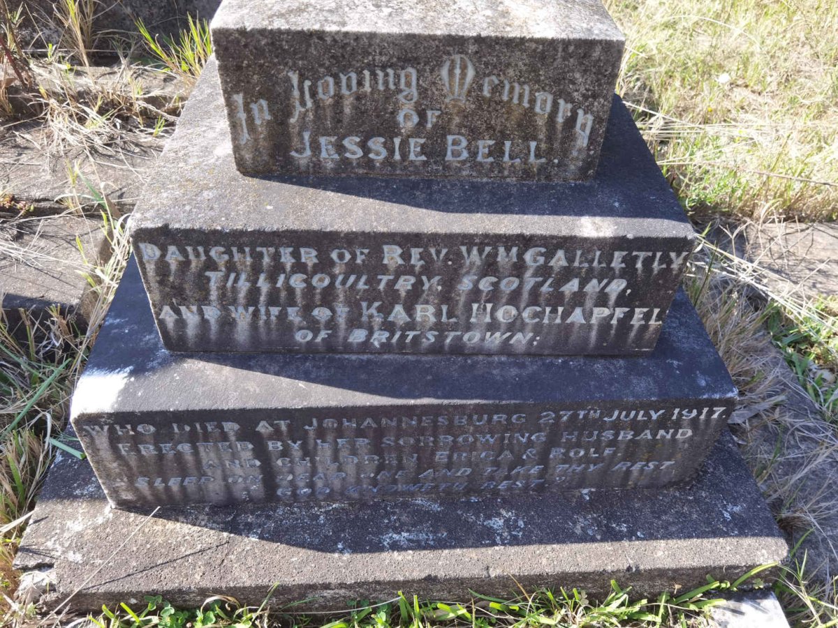 HOCHAPFEL Jessie Bell nee GALLETLY -1917