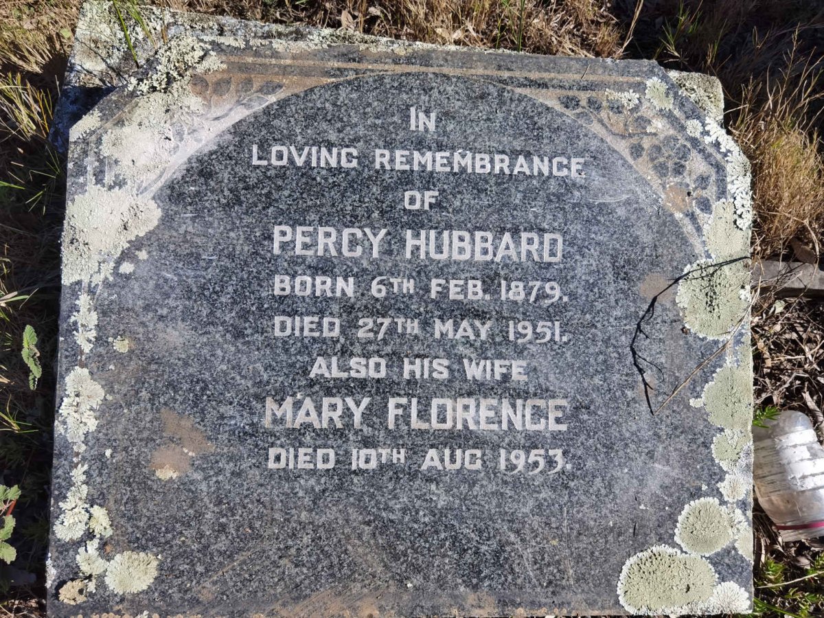 HUBBARD Percy 1879-1951 &amp; Mary Florence -1953