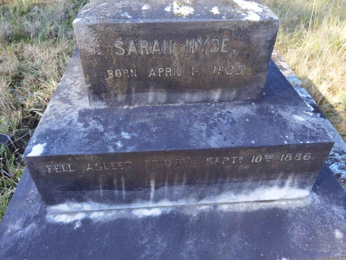 HYDE Sarah 1823-1886