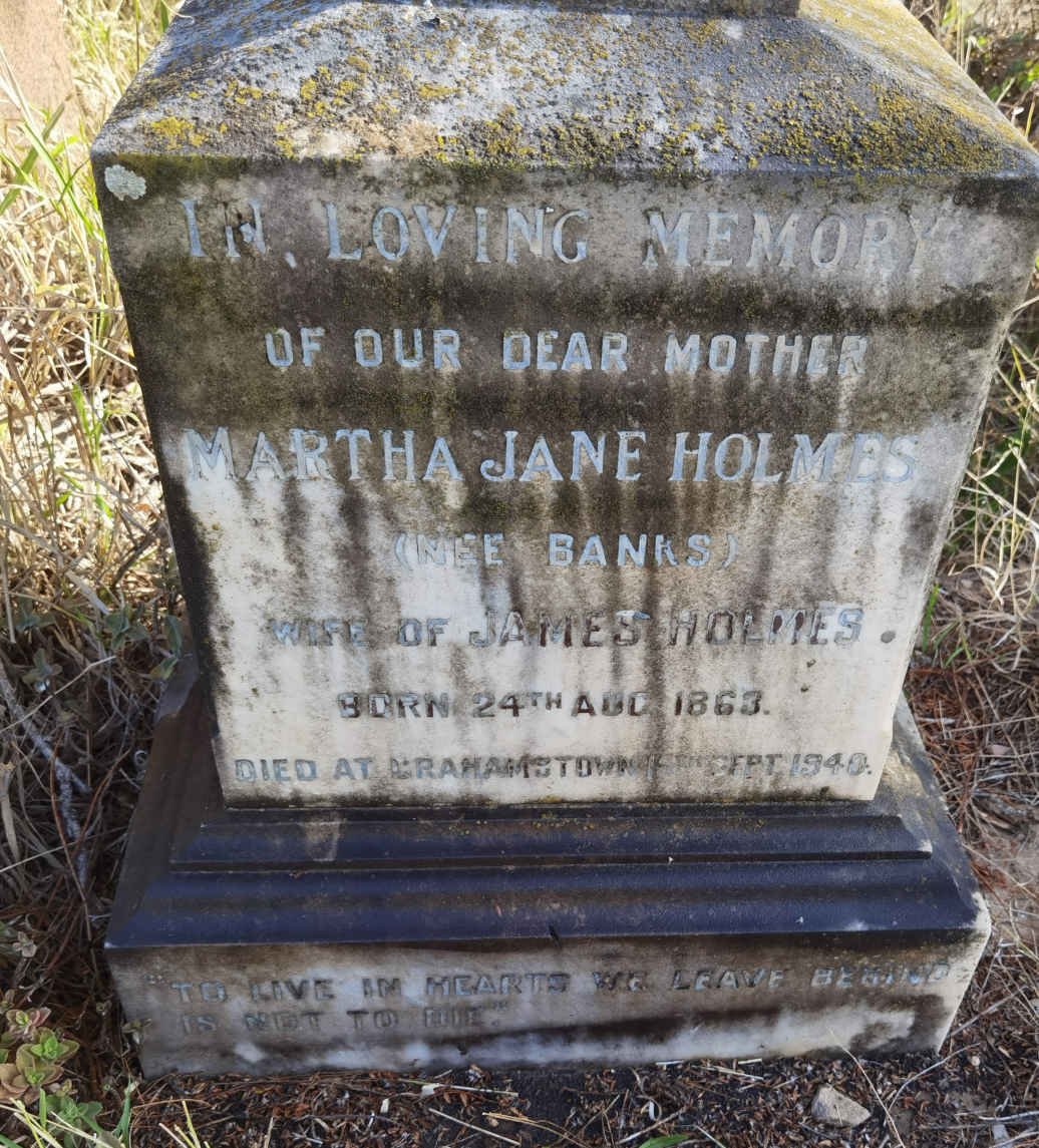 HOLMES Martha Jane nee BANKS 1863-1940