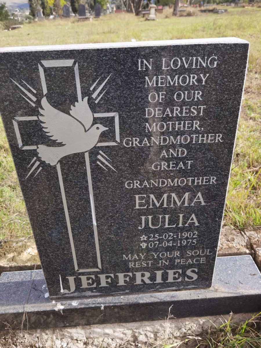 JEFFRIES Emma Julia 1902-1975