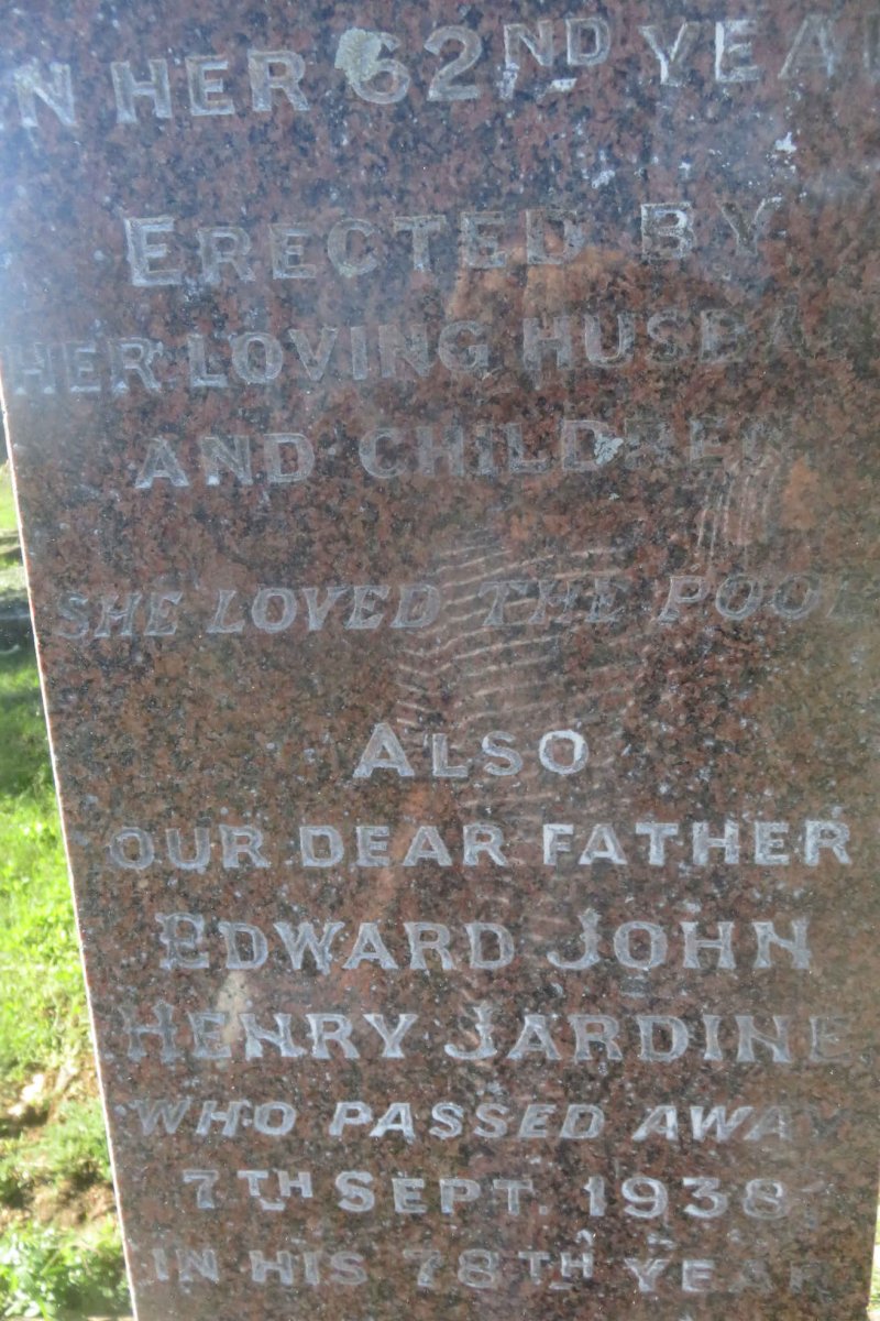 JARDINE Edward John Henry -1938 &amp; Annie Elizabeth -1930 _1