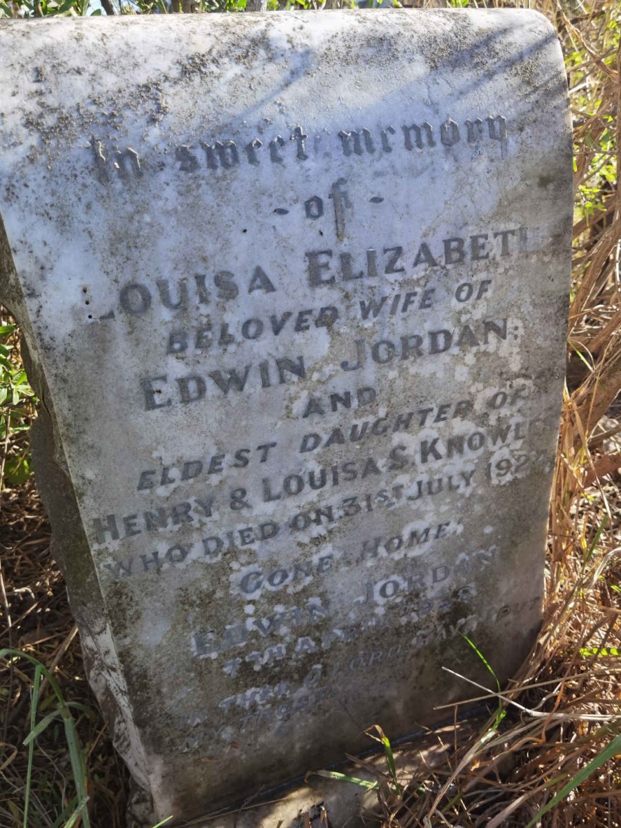 JORDAN Louisa Elizabeth nee KNOWLES -1924