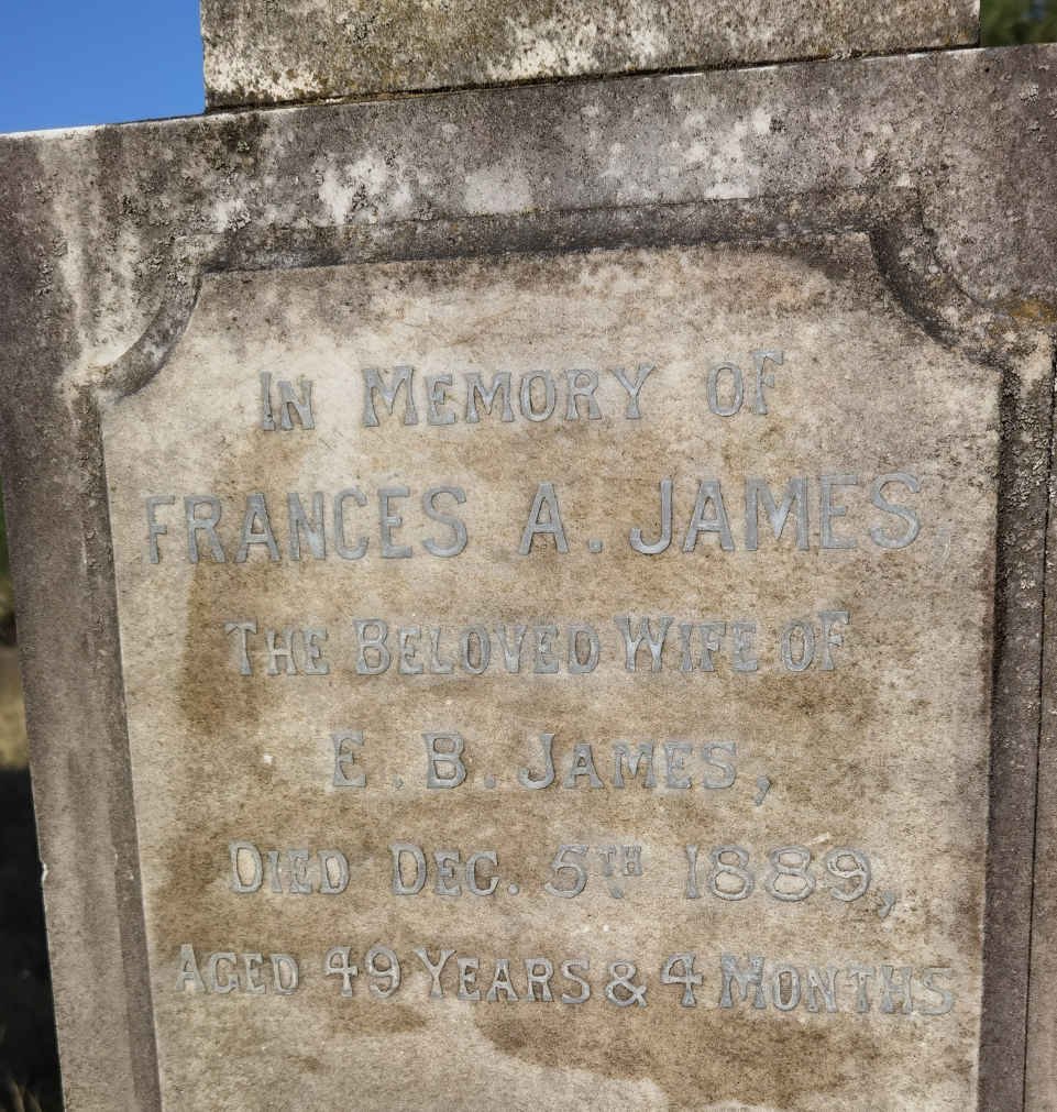 JAMES Frances A. -1889