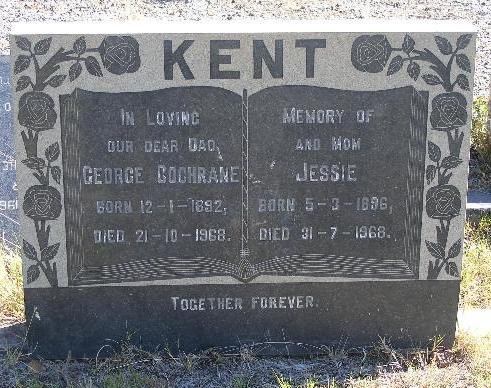 KENT George Cochrane 1892-1968 &amp; Jessie 1896-1968