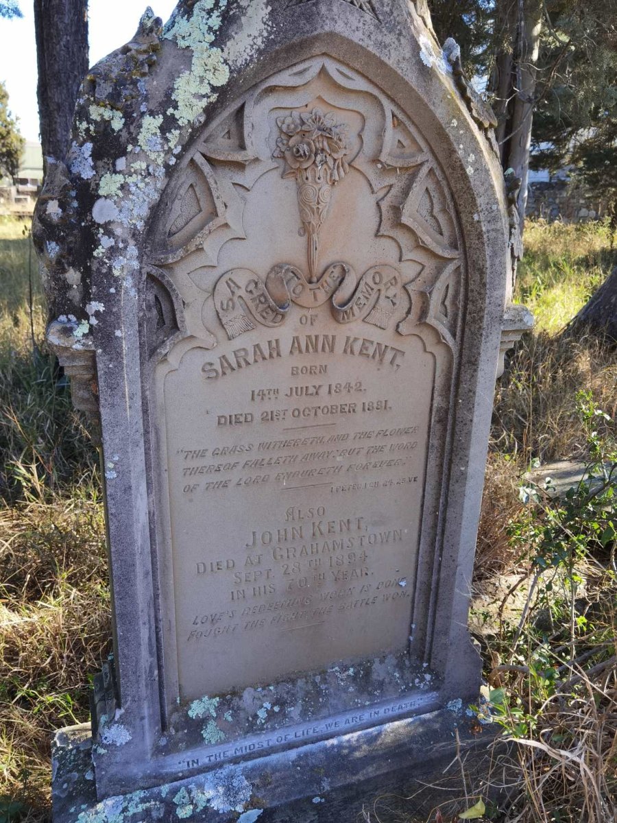 KENT Sarah Ann 1842-1881 :: KENT John -1894