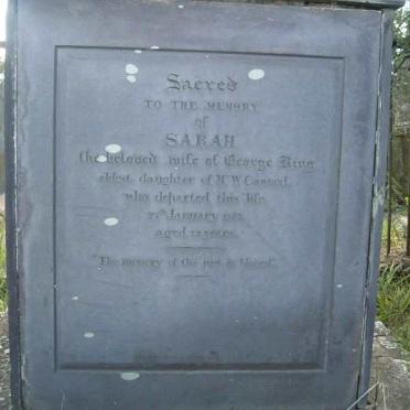 KING Sarah nee CAWOOD -1853