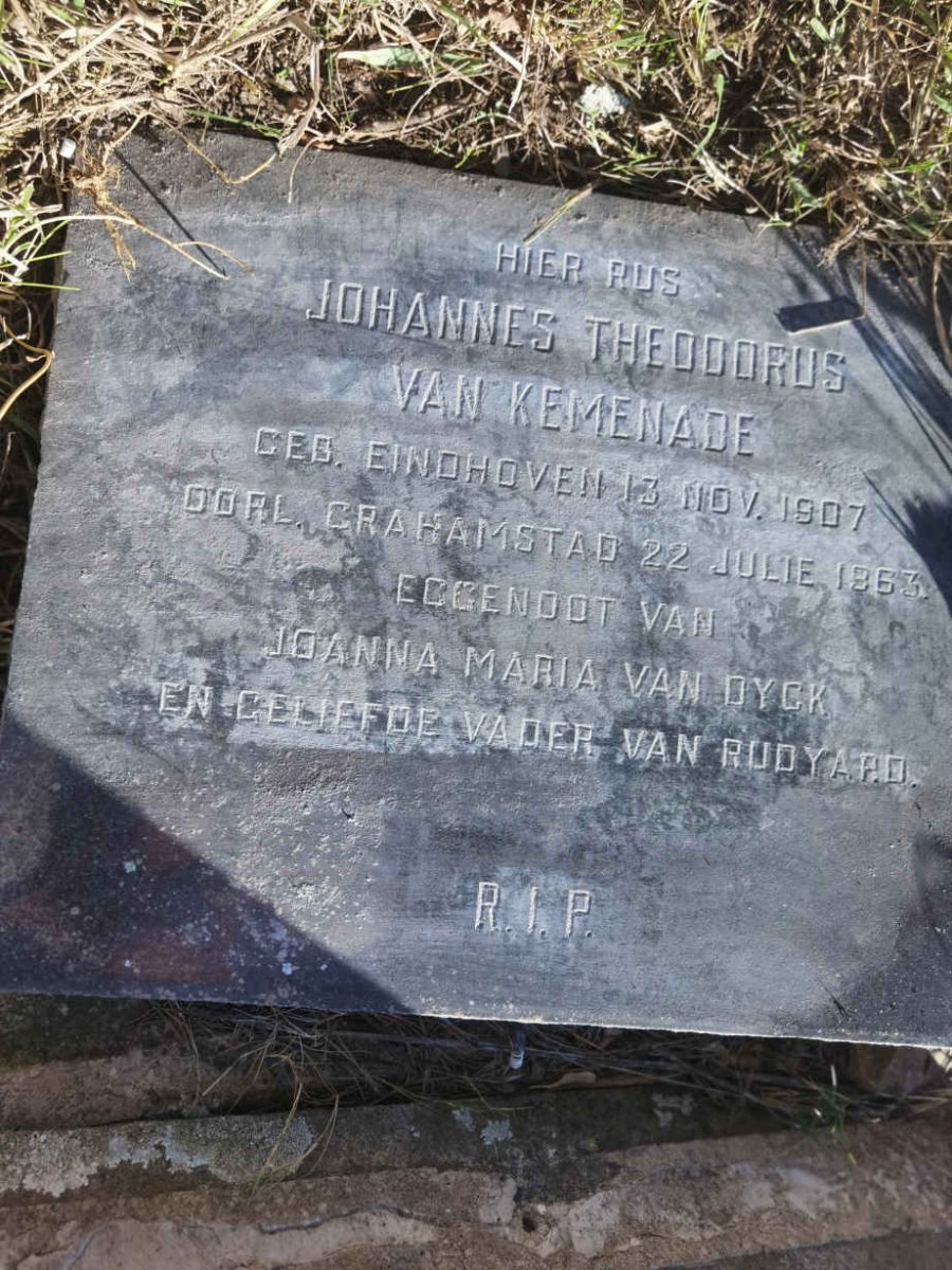 KEMENADE Johannes Theodorus, van 1907-1963