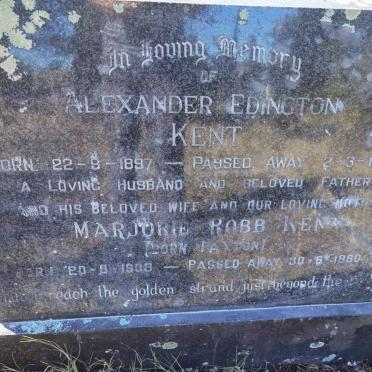 KENT Alexander Edington 1897-1960 & Marjorie Robb PAXTON 1903-1980 