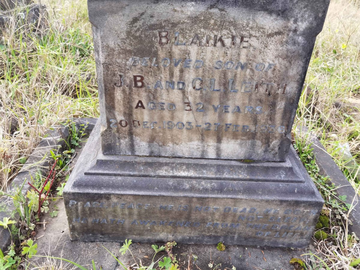 LEITH Blaikie 1903 -1936