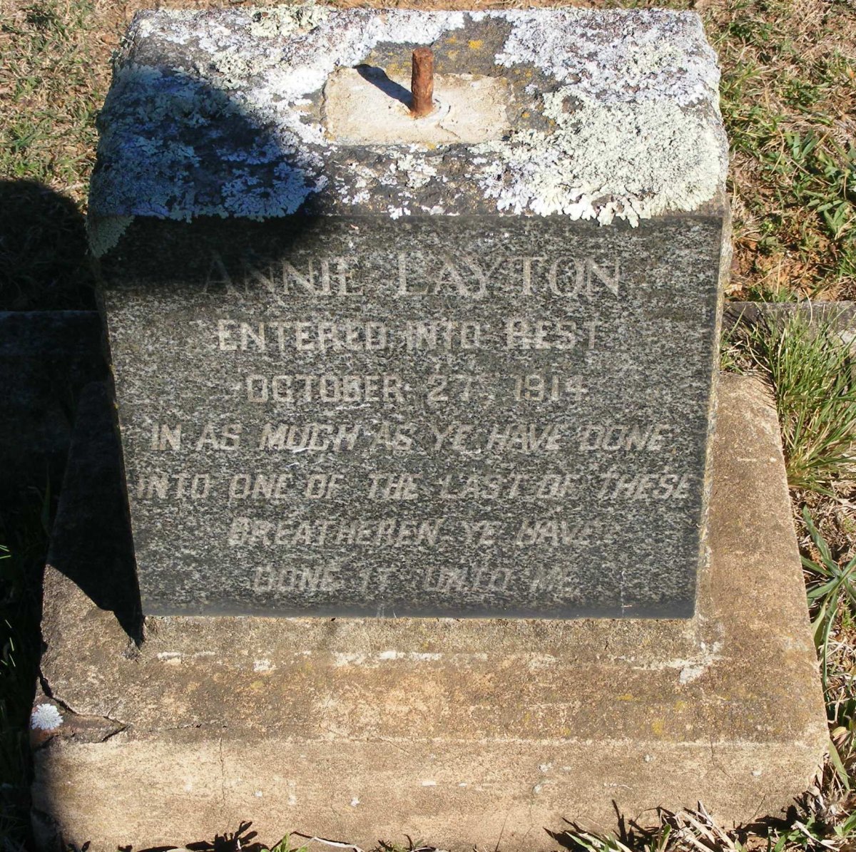 LAYTON Annie -1914