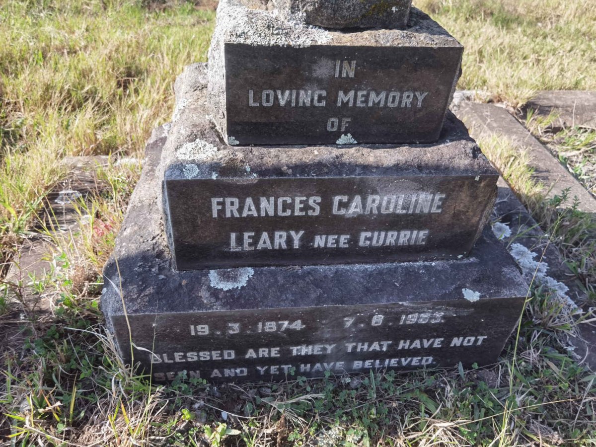 LEARY Frances Caroline nee CURRIE 1874-1963