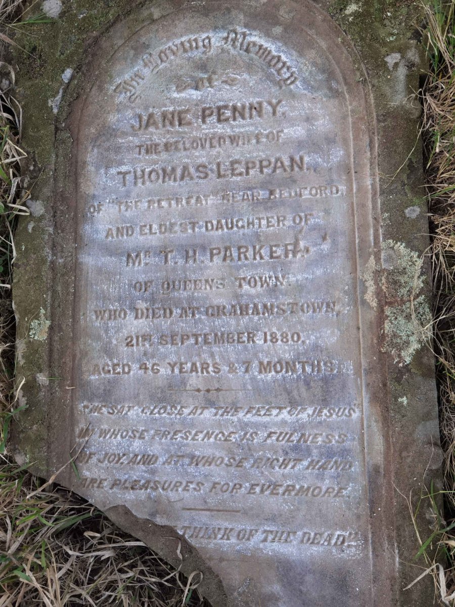 LEPPAN Jane Penny nee PARKER -1880