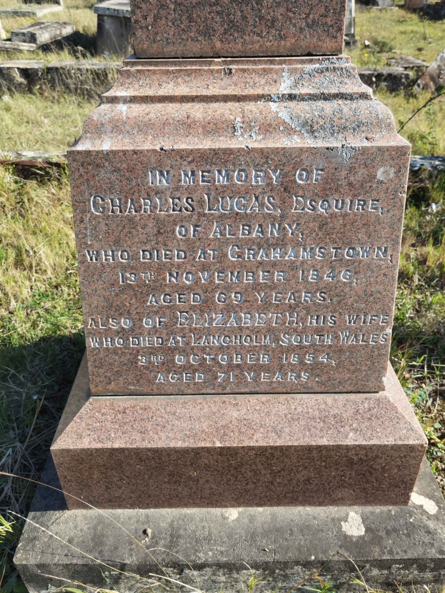 LUCAS Charles -1846 &amp; Elizabeth -1854