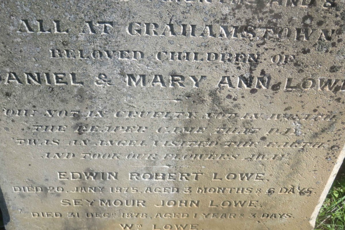 LOWE Edwin Robert -1875 :: LOWE Seymour John -1878