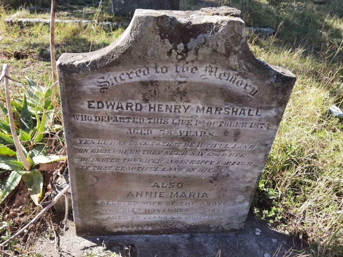 MARSHALL Edward Henry -1874 &amp; Annie Maria -1885