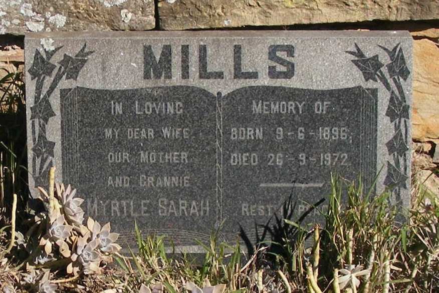 MILLS Myrtle Sarah 1896-1972