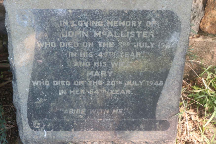 McALLISTER John 1924 &amp; Mary -1948