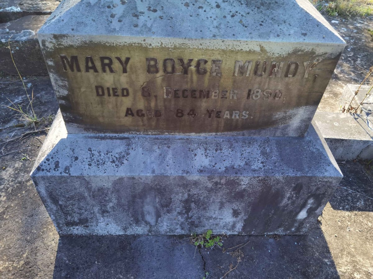 MUNDY Mary Boyce -1890