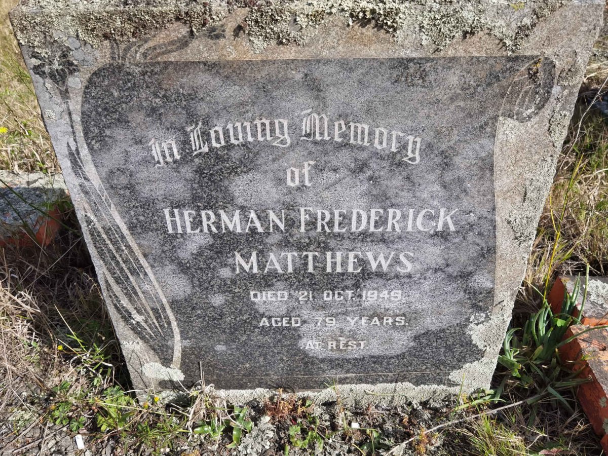 MATTHEWS Herman Frederick -1949