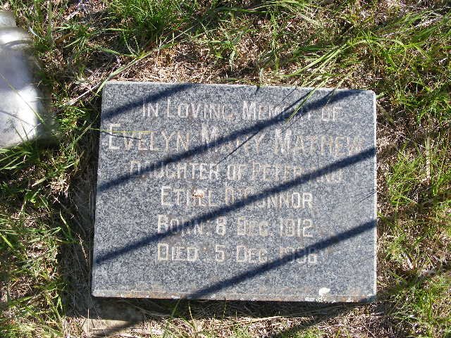 MATHEW Evelyn Mary nee O'CONNOR 1912-1998