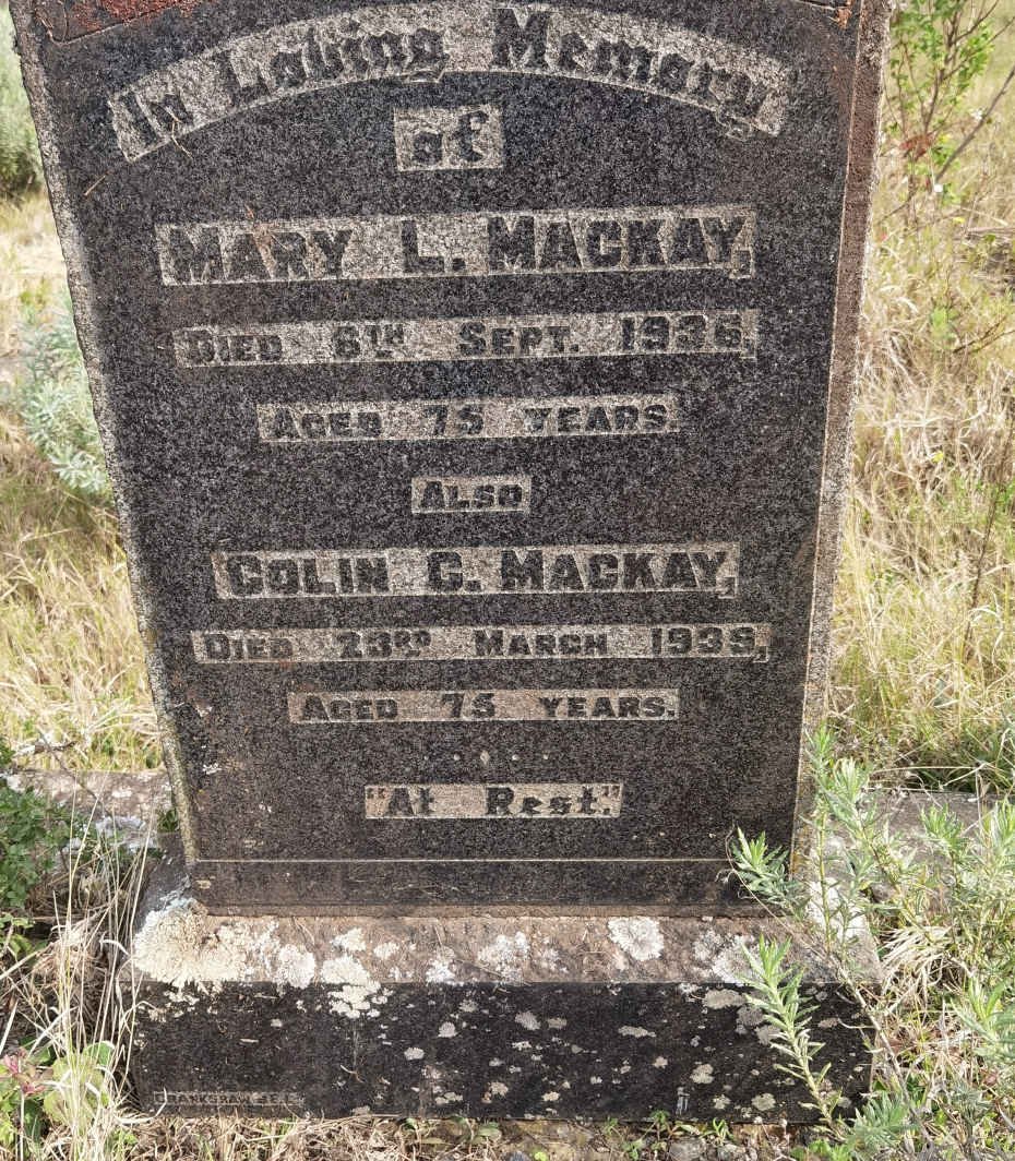 MACKAY Colin C. -1939 &amp; Mary L. -1936