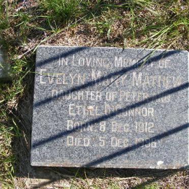 MATHEW Evelyn Mary nee O'CONNOR 1912-1998