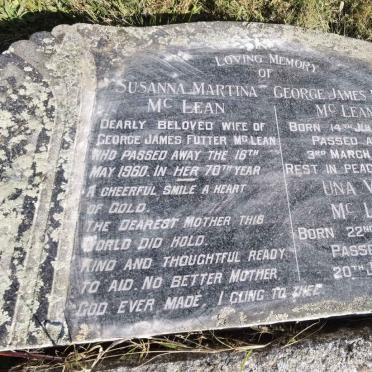 MCLEAN George James Futter 1881-1969 & Susanna Martina -1960 :: MCLEAN Una Vera 1929-1930