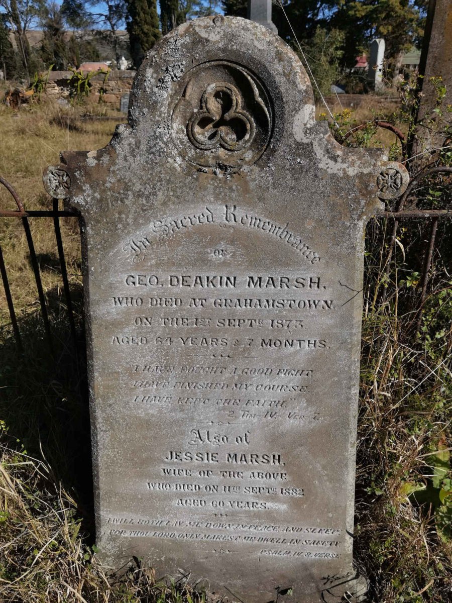 MARSH Geo. Deakin -1873 &amp; Jessie -1882