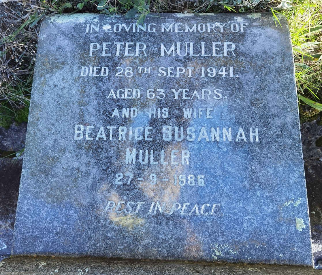 MULLER Peter -1941 &amp; Beatrice Susannah -1986