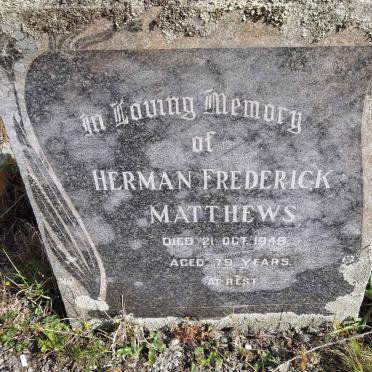 MATTHEWS Herman Frederick -1949
