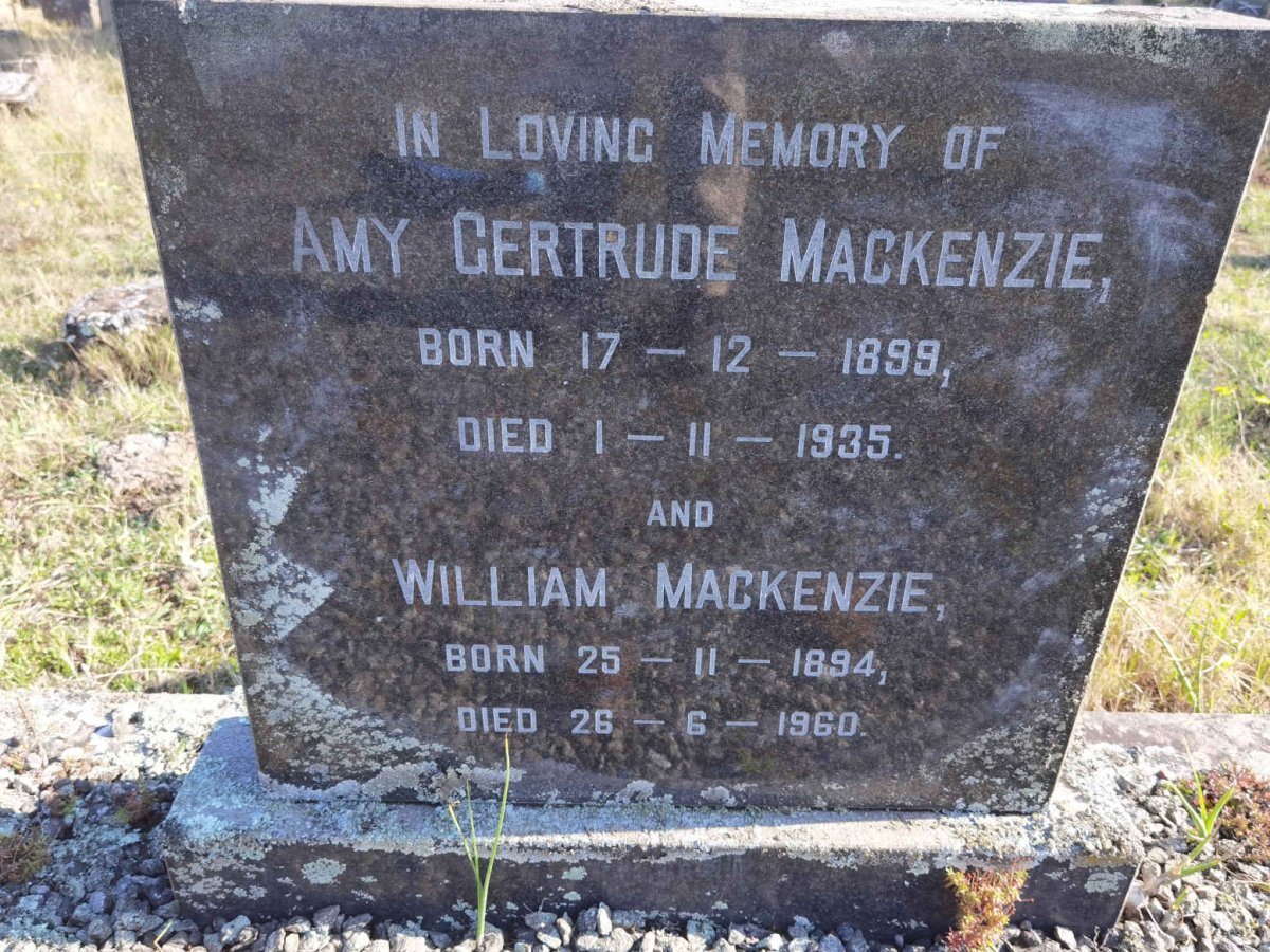 MACKENZIE William 1894-1960 &amp; Amy Gertrude 1899-1935