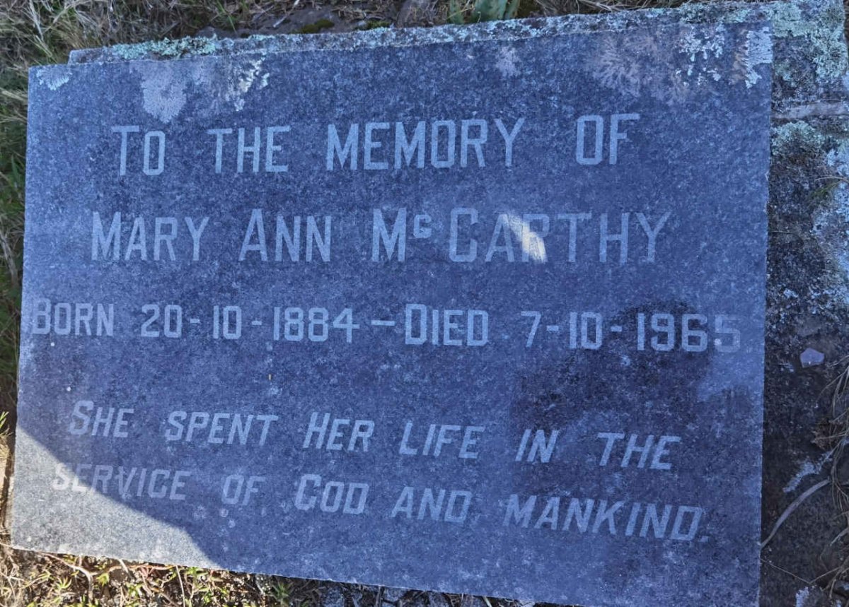 MCCARTHY Mary Ann 1884-1965