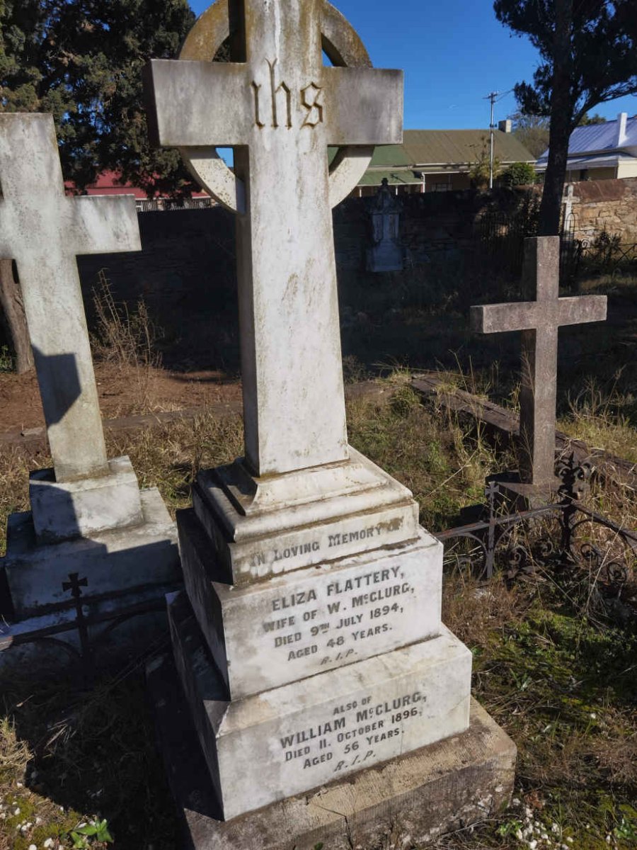McCLURG William -1896 &amp; Eliza Flattery -1894