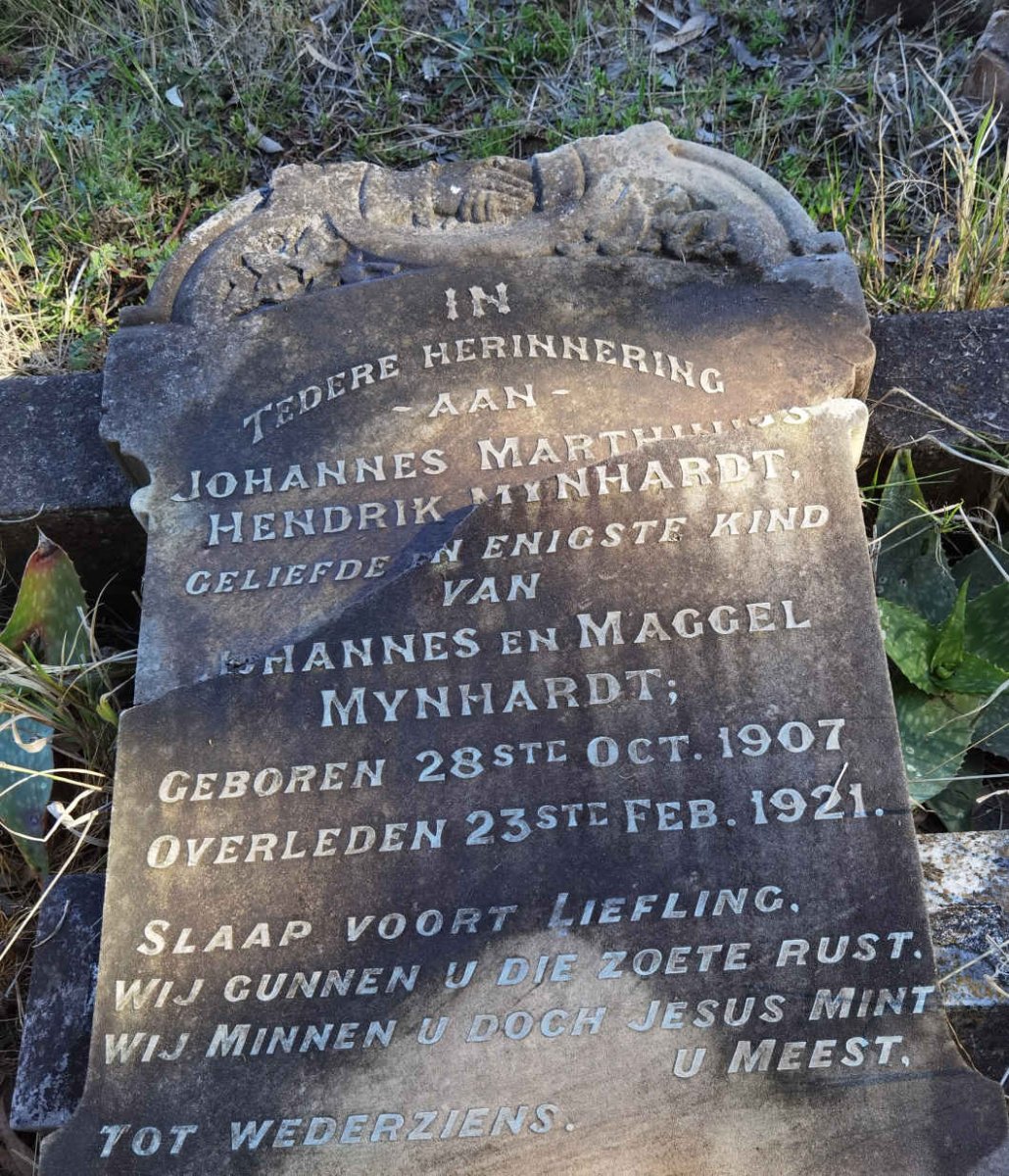 MYNHARDT Johannes Marthinus Hendrik 1907-1921