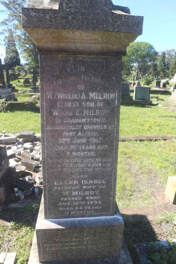 MILROY William -1940 &amp;  MILROY Ellen Isabel -1935 :: MILROY W.A. -1917