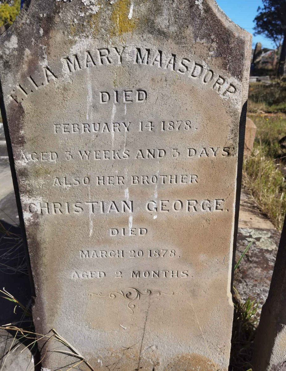MAASDORP Ella Mary -1878 :: MAASDORP Christian George -1878