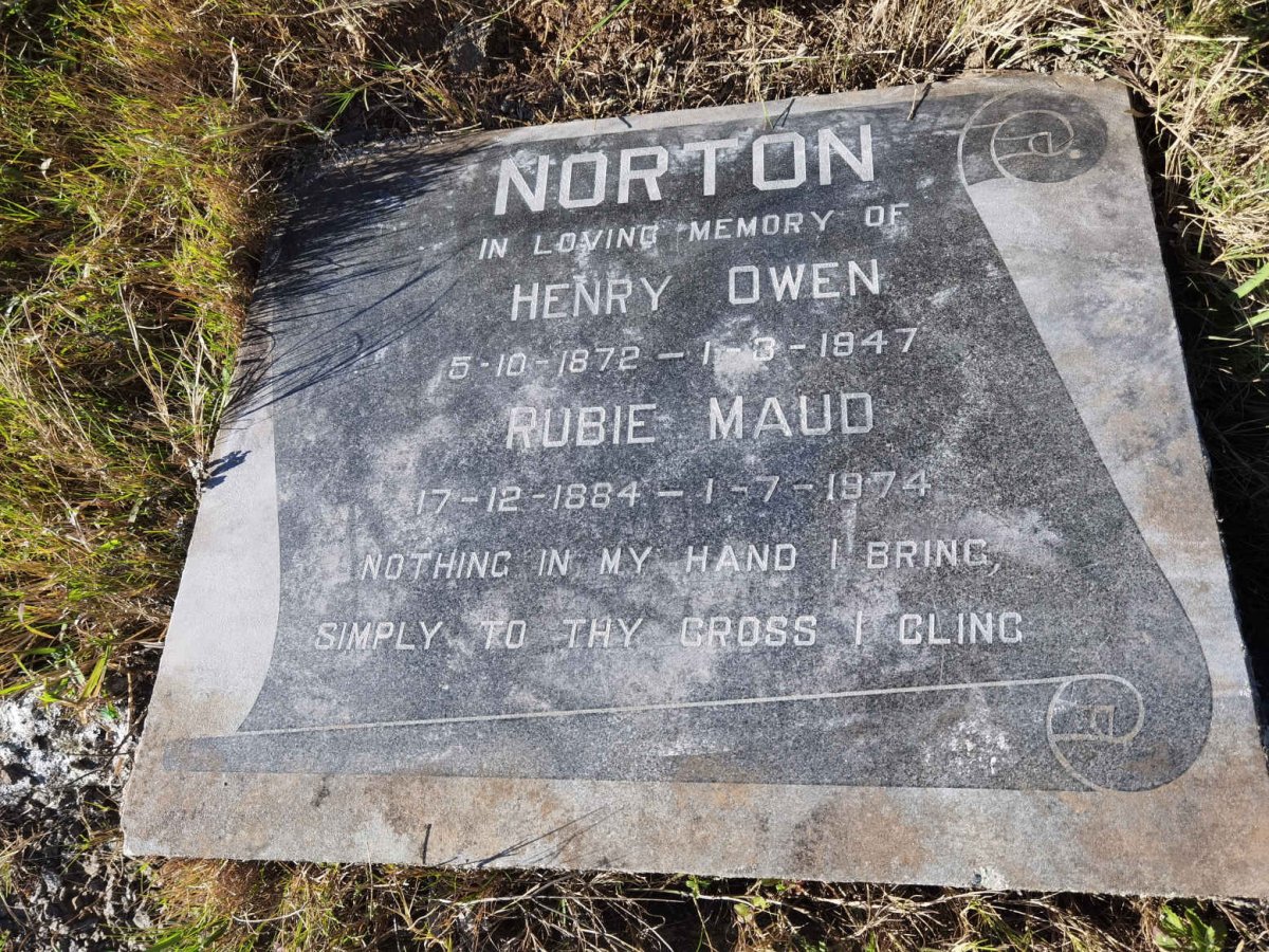 NORTON Henry Owen 1872-1947 &amp; Rubie Maud 1884-1974