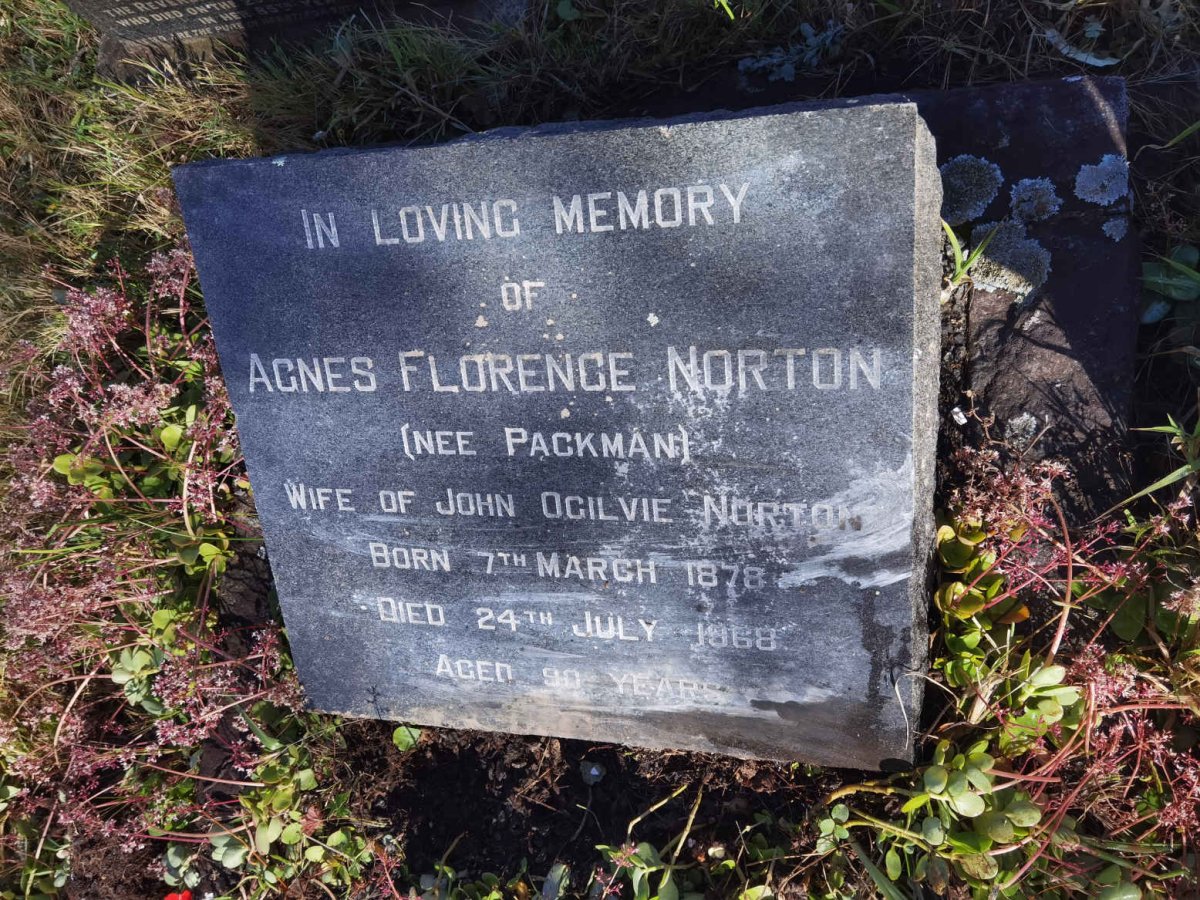 NORTON Agnes Florence nee PACKMAN 1878-1968