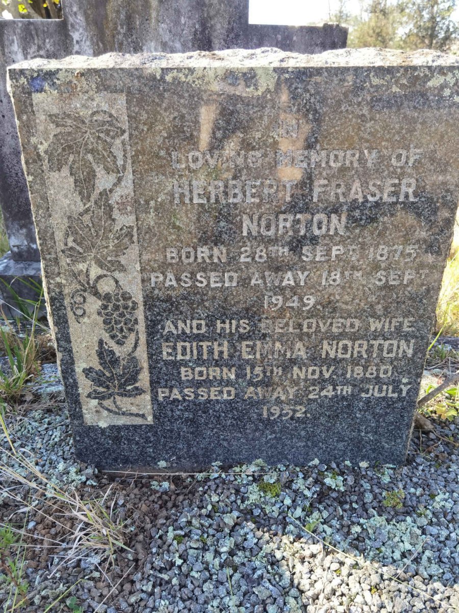 NORTON Herbert Fraser 1875-1949 &amp; Edith Emma 1880-1952