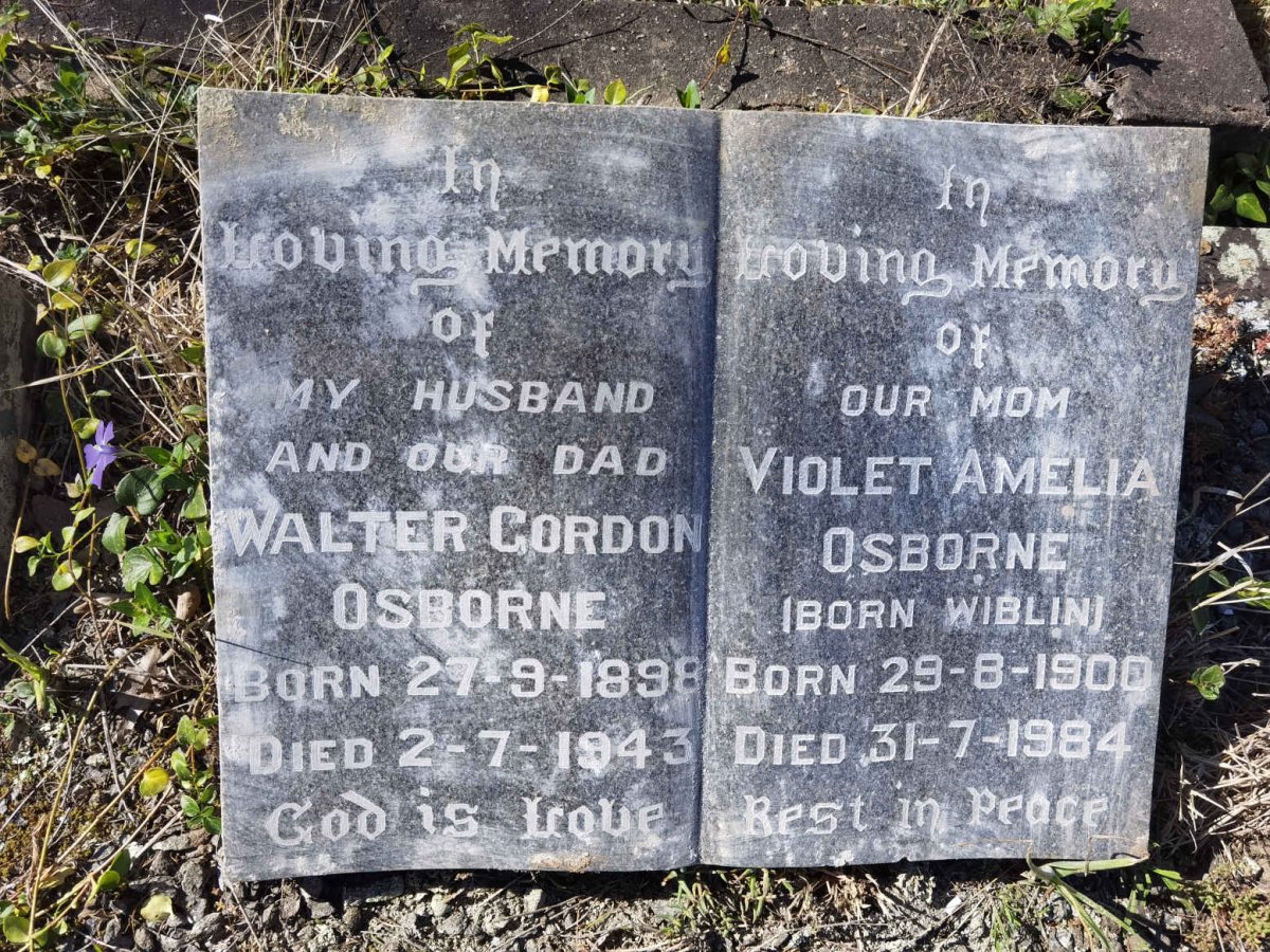 OSBORNE Walter Gordon 1898-1943 &amp; Violet Amelia WIBLIN 1900-1984